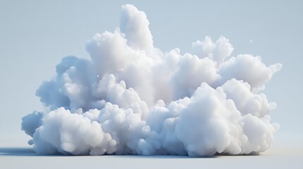 Volumetric Smoke and Dust Explosion with Light Effect in White Color