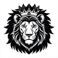 lion silhouette vector style