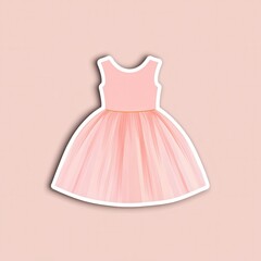 Pastel Pink Tutu Dress Illustration Girls Fashion Design Childrenswear Cute Girly Style