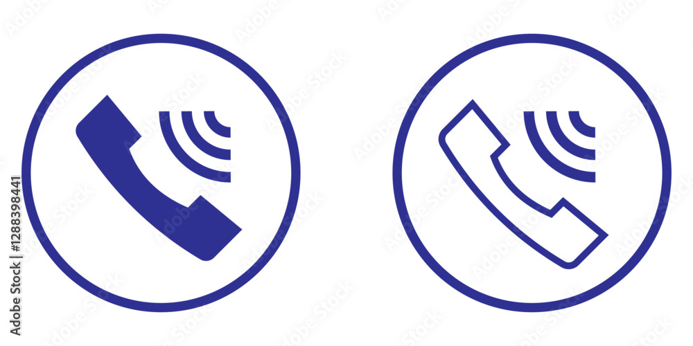 Poster vector phone call icon set. answer and decline call phone button. eps 10.