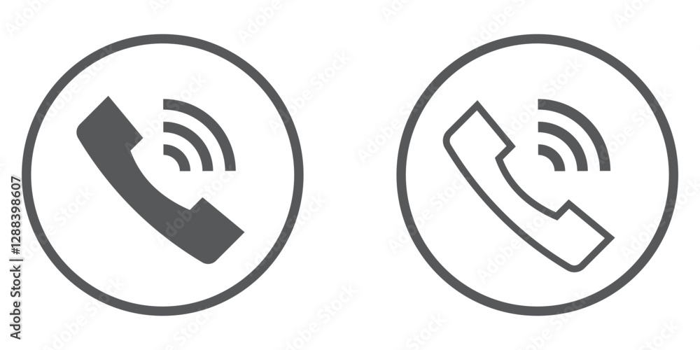 Poster vector phone call icon set. answer and decline call phone button. eps 10.