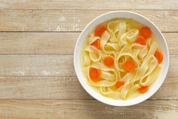 homemade vegetable noodle soup