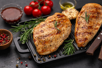 hot and spicy grilled  chicken breast