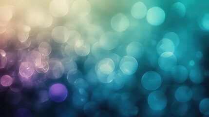 Obraz premium A mesmerizing array of vibrant blues and purples swirls in soft-focus bokeh. Varied circle shapes blend into an enchanting, blurred tableau