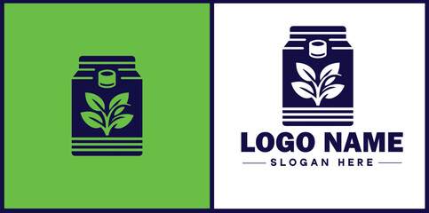 Food Packaging icon Food wrapping Food containerization Edible packaging flat logo sign symbol editable vector