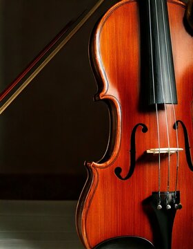 M&uacute;sica: espa&ccedil;o para c&oacute;pia com violino e fundo preto; para concertos, aulas de m&uacute;sica, banners, miniaturas.