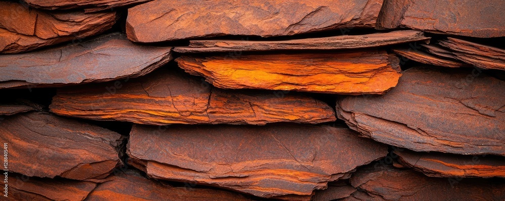 Aufkleber weathering process concept. textured layers of natural stone create a rustic and warm atmosphere.