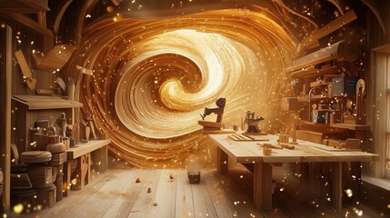 National Woodworking Month, illustration