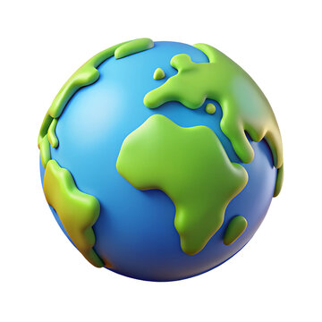 Fototapeta 3D Cartoon Earth