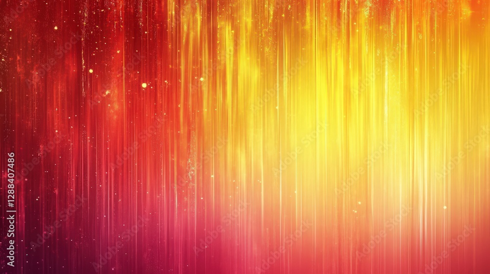 Poster abstract red and yellow background with vertical lines and grunge texture