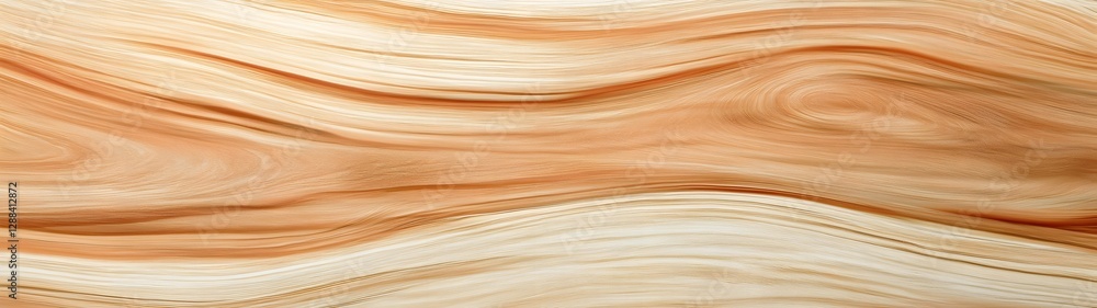 Poster flowing abstract orange and beige wooden textured wavy background with smooth organic curves and dyn