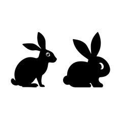 Rabbit vector file on white background,