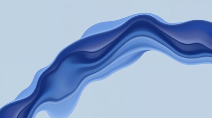 Fototapeta premium A blue wave with a white background