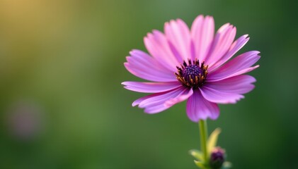 Obraz premium Delicate pink and purple cornflower, isolated , botany, detail, petals