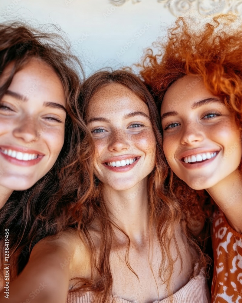 Aufkleber vibrant gen z micro-influencers authentic lifestyle content in a chic cafe setting - social networki