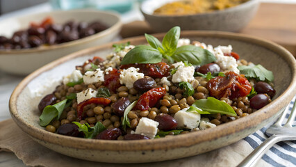 Gourmet Lentil Salad with Sundried Tomatoes 