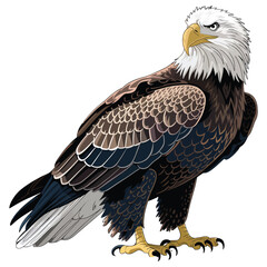 Obraz premium Detailed Bald Eagle with Sharp Features.