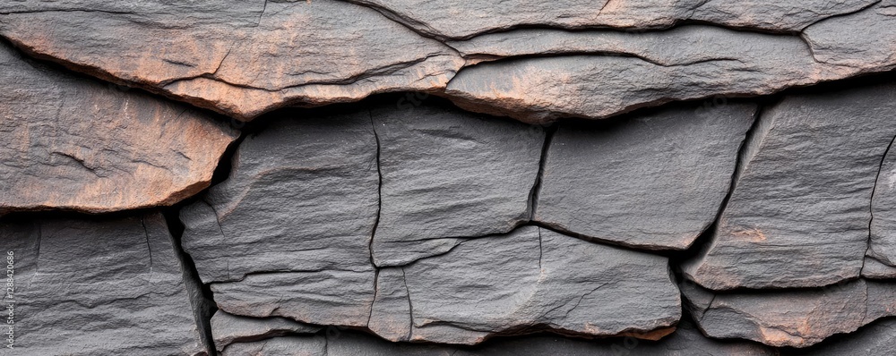 Aufkleber weathering process concept. detailed close-up view of textured rock surface showcasing natural patte