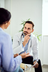 Doctor Engages in a Meaningful Discussion With a Patient in a Medical Setting