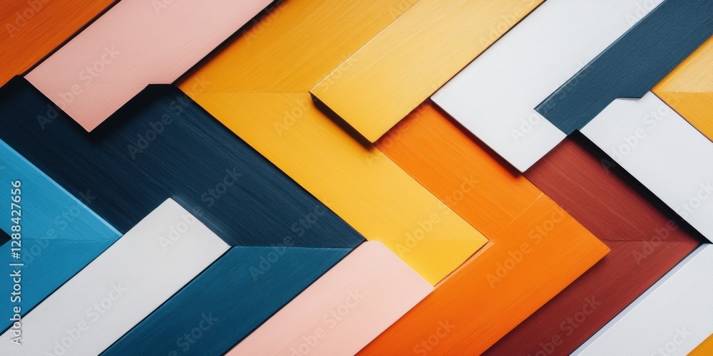 Aufkleber geometric arrow pattern on textured wood bold professional design for business presentation enhancem