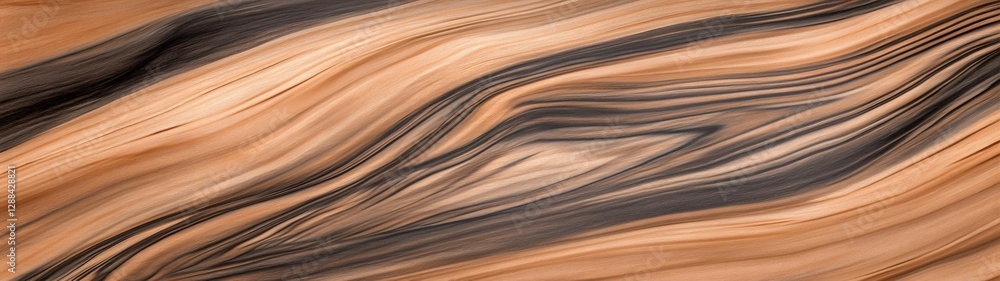 Poster Mesmerizing abstract background with organic flowing wave shapes and dynamic curving lines in warm earthy tones  Captivating digital art with a sense of movement and energy