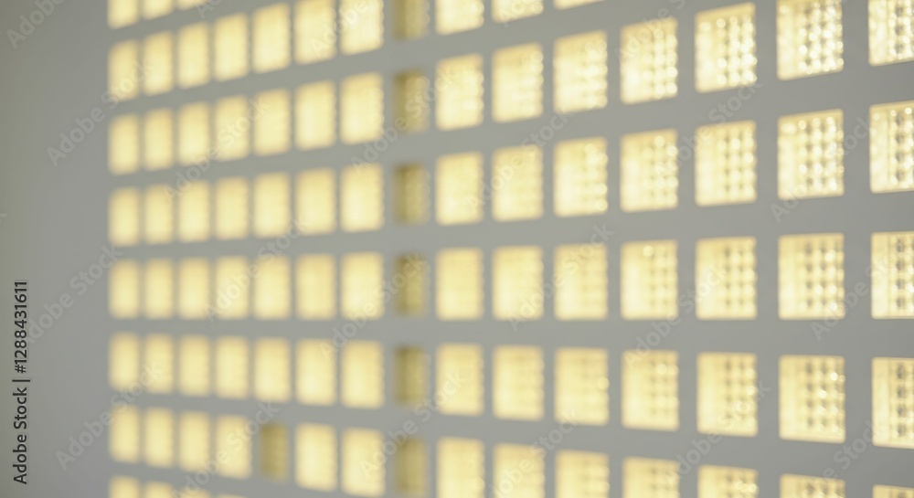 Poster abstract light pattern with repeating squares on white background