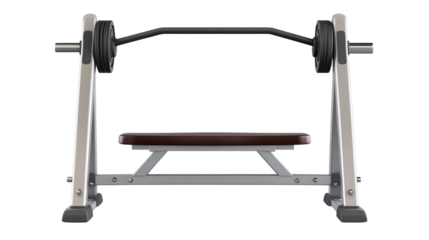 Weightlifting bench with transparent background png fitness equipment home gym setup minimalist style