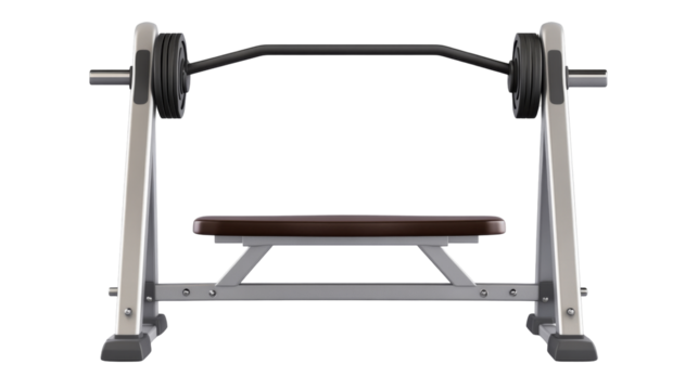 Weightlifting bench with transparent background png fitness equipment home gym setup minimalist style