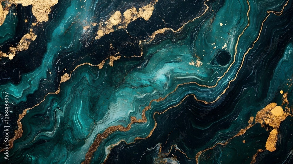 Poster Mesmerizing Fluid Agate Texture with Captivating Abstract Swirls and Waves of Vibrant Colors  Captivating and Alluring Digital Art Background with Intricate Patterns and Opulent Aesthetics