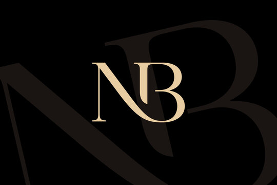 NB or BN letter logo icon design. Classic style luxury initials monogram.