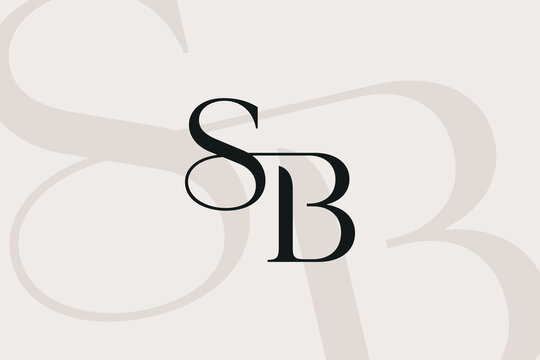 SB or BS letter logo icon design. Classic style luxury initials monogram.