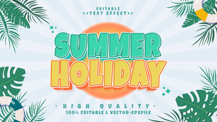 3D summer holiday text effect