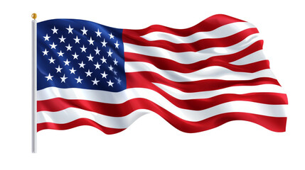 Fototapeta premium American flag png on transparent background symbol of unity and freedom iconic image digital art studio white space