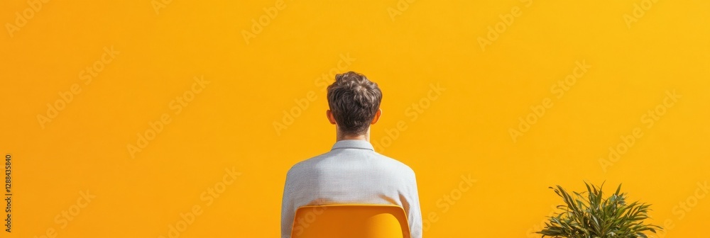 Poster vibrant workspace aesthetic portrait of professional with organized desk and tech setup in modern of