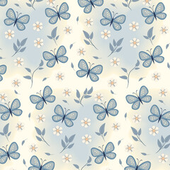 butterflies and daisies