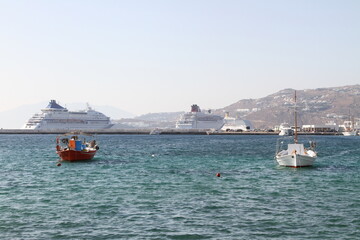fishing boats in the port