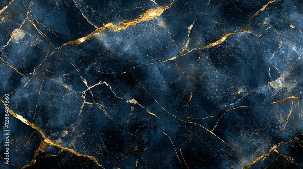 Poster Mesmerizing golden marble texture with intricate cracked fracture pattern  This abstract background design is perfect for creating elegant luxury and premium digital content artwork