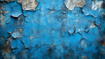 Aged Blue Painted Wall Texture