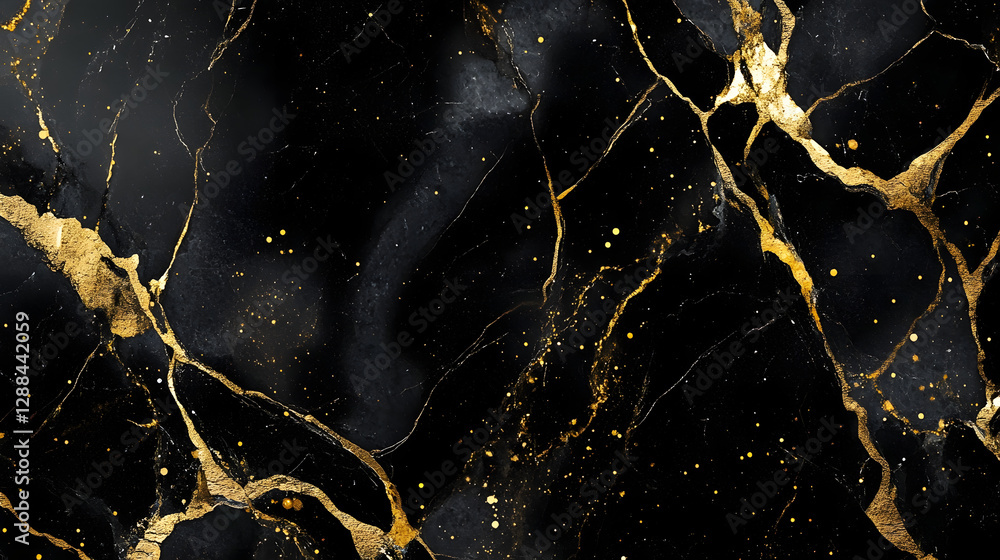Poster mesmerizing marble texture with captivating golden veins and shimmering accents intriguing abstract 