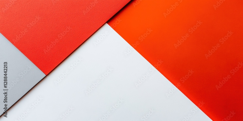 Aufkleber geometric color block arrangement textured red and white panels - contemporary art and design inspir