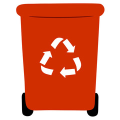 Illustration art rubbish bin. Rubbish Bin Vector Icon Symbol Set for Recycling Waste. Pictograms on Circles. Trash Can Vector Flat. Eco friendly label illustration