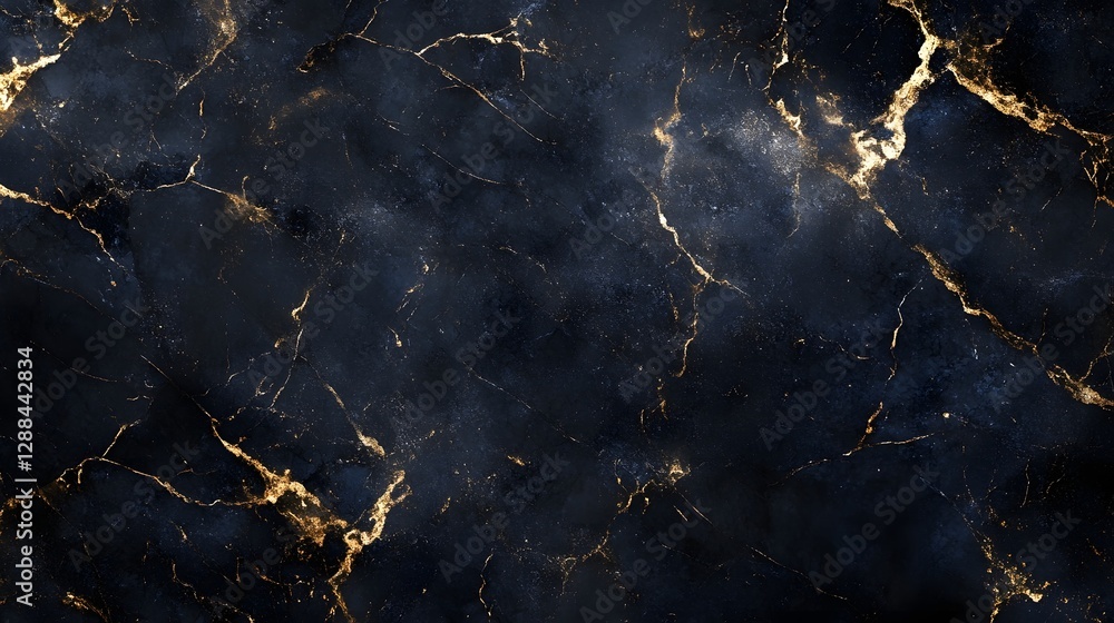 Leinwandbilder mesmerizing marble texture with golden veins and dramatic fractal patterns luxurious elegant and sop