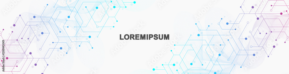 Poster global network connection website header or banner design. abstract background with connecting dots 