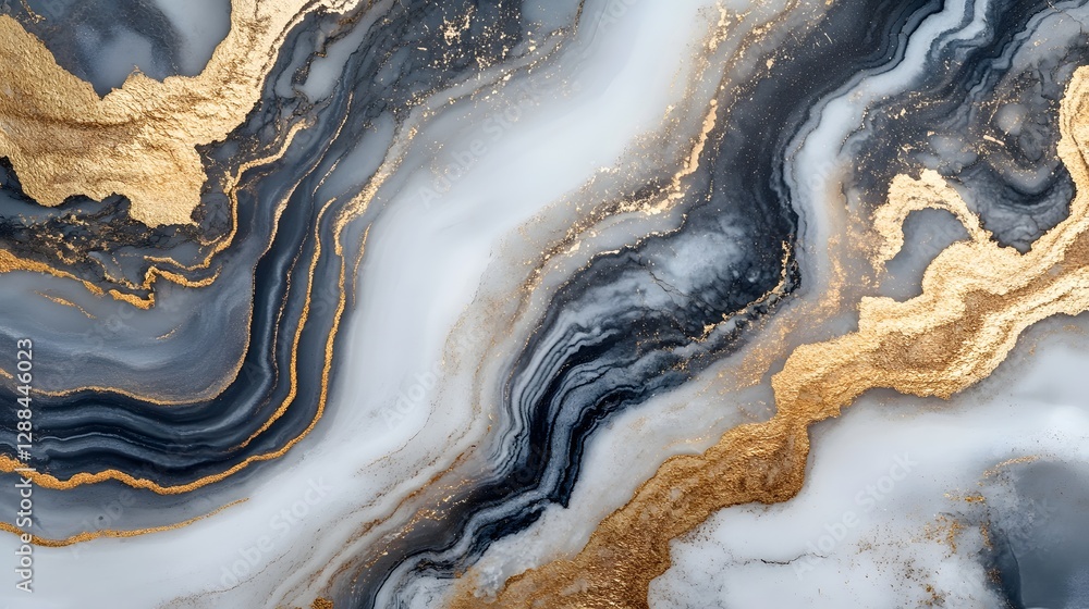 Poster Mesmerizing Marbled and Metallic Abstract Textured Background with Dramatic Color Palette  Luxurious sophisticated and contemporary design with a bold dynamic and captivating aesthetic