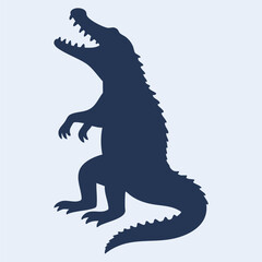 alligator vector illustration silhouette