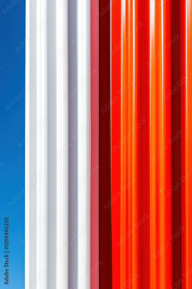 Aufkleber vibrant color blocking striking vertical panels in abstract urban design - modern decor content and 