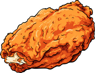 Fried chicken illustrations