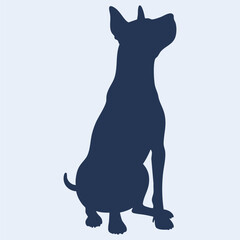 bull terrier vector illustration silhouette