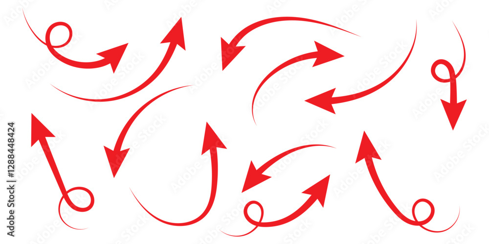 Canvas Prints set of hand drawn vector arrows doodle on white background. design element vector illustration.