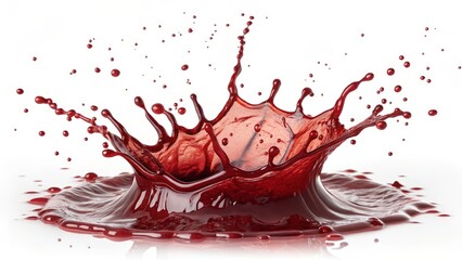Crimson Liquid Splash Dynamic Crown Composition, High-Res Image, Abstract Concept, liquid photography, splash art liquid splash, abstract photography